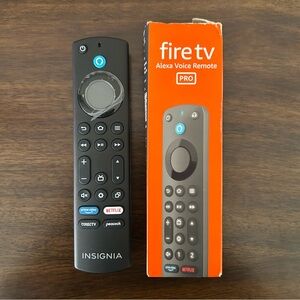 TWO TV Remotes: New Fire TV Alexa Voice Remote Pro + Insignia TV Remote Black